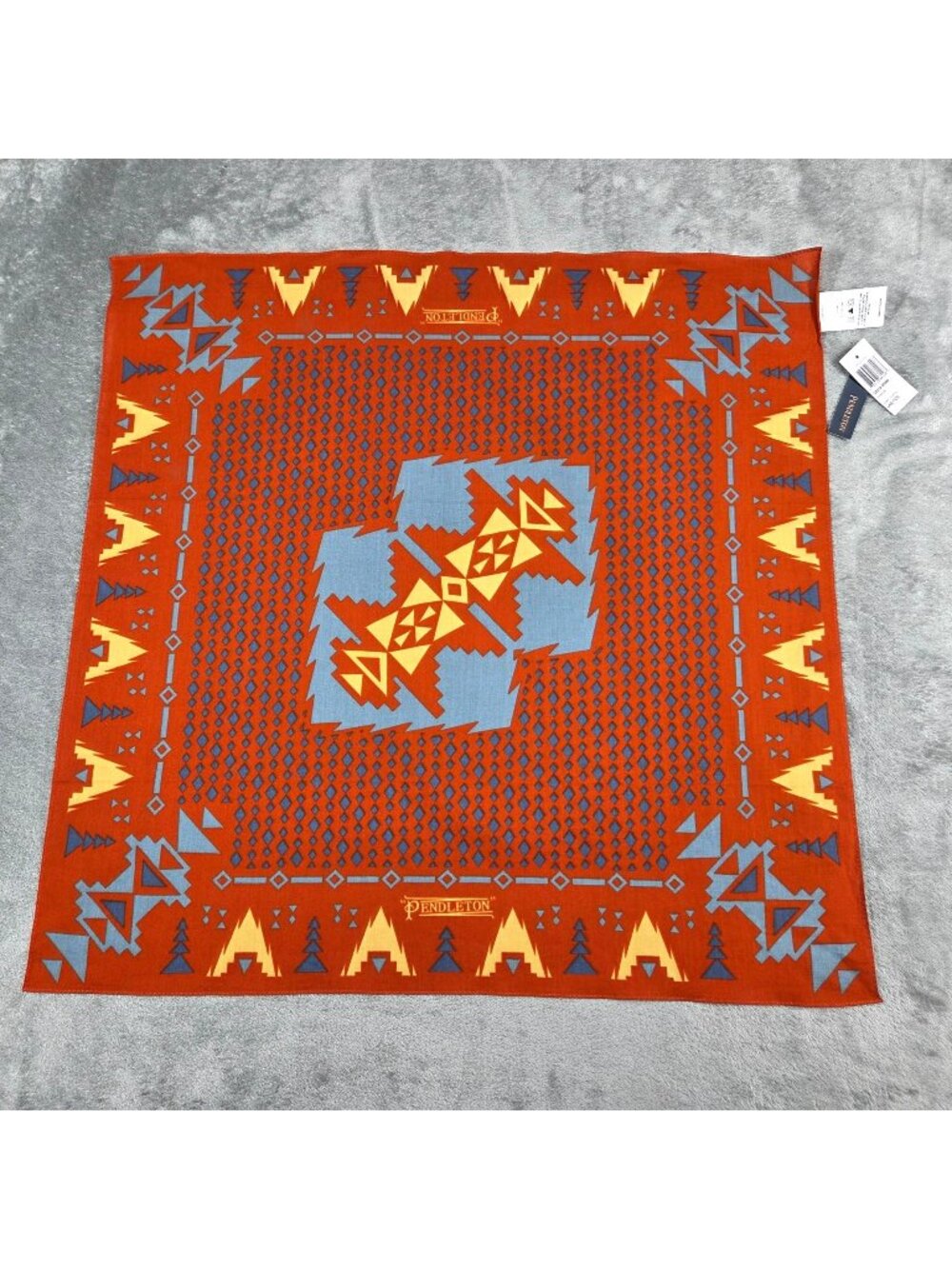 Pendleton Bandana Siskiyou Brick Red Handkerchief Scarf Aztec Southwestern NEW